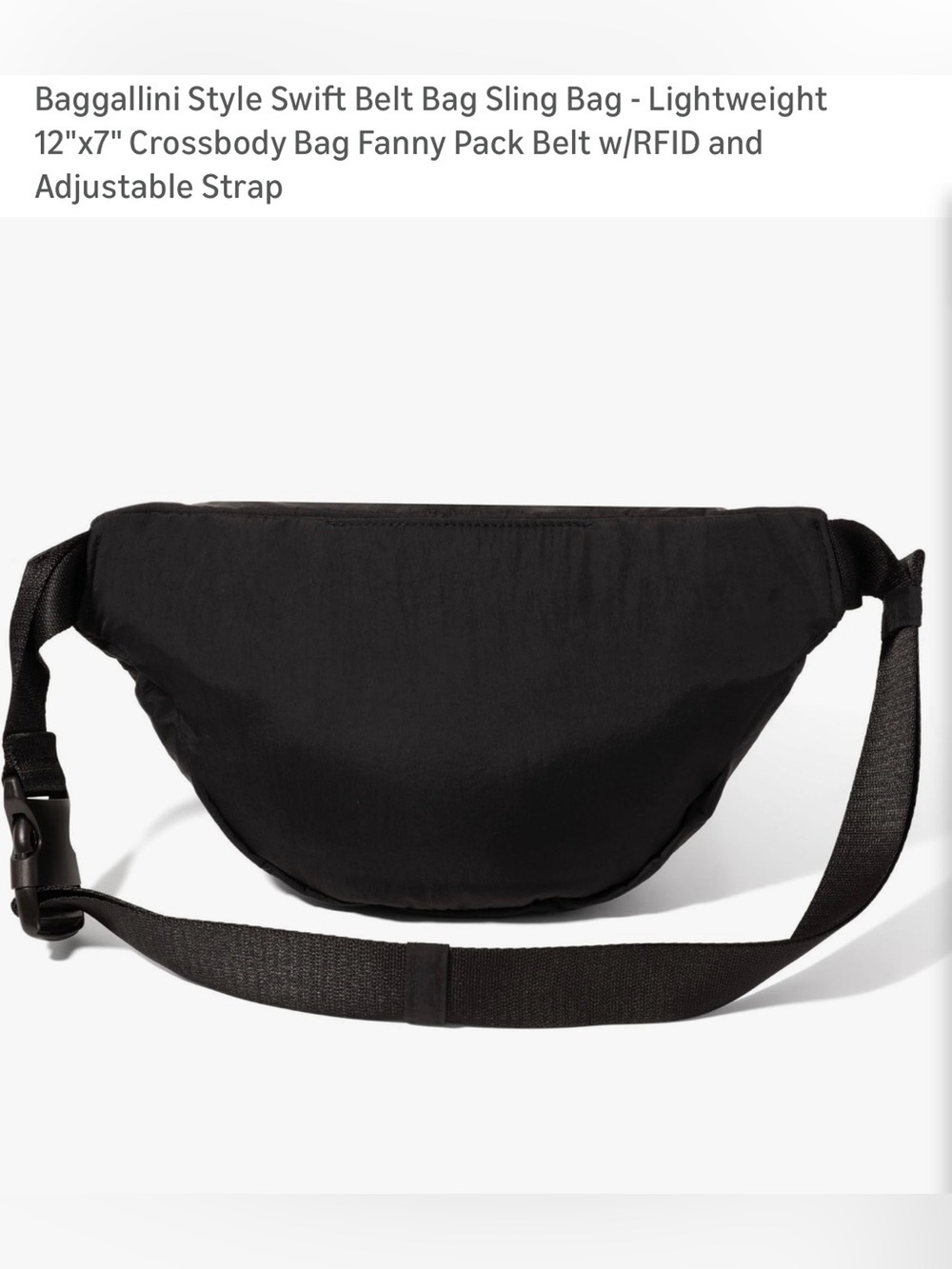 Baggallini Black Crossbody Belt Bag - Picture 6 of 11